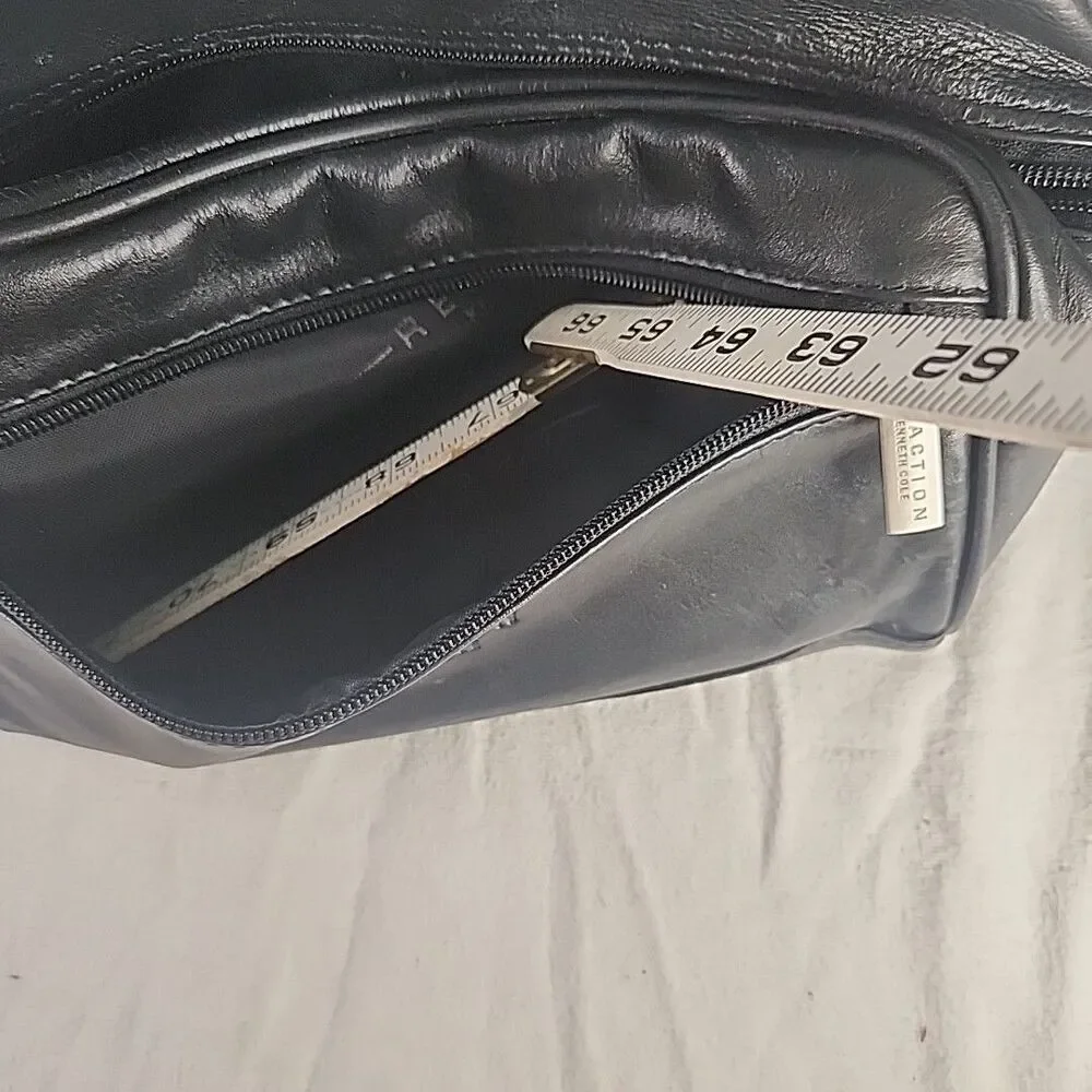 Toiletry Bag Kenneth Cole Reaction Leather Case Travel Bag Black 10”x6”x3”